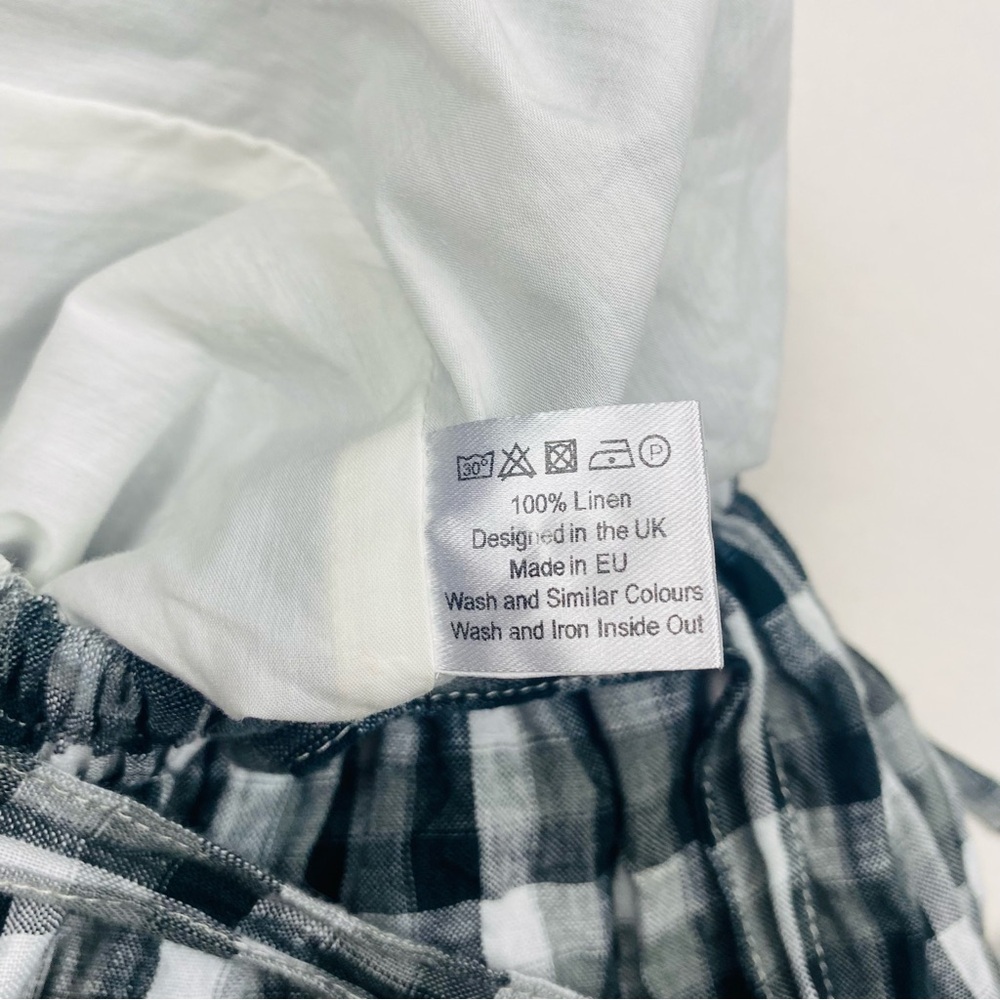 Olivier London Linen Plaid Shoulder Strap‎ Suspender Skirt Dress Size 9-10 - Picture 9 of 9
